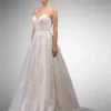 Dancing Queen Bridal - 33 Rhinestone Ornate Lace Appliqued Ballgown