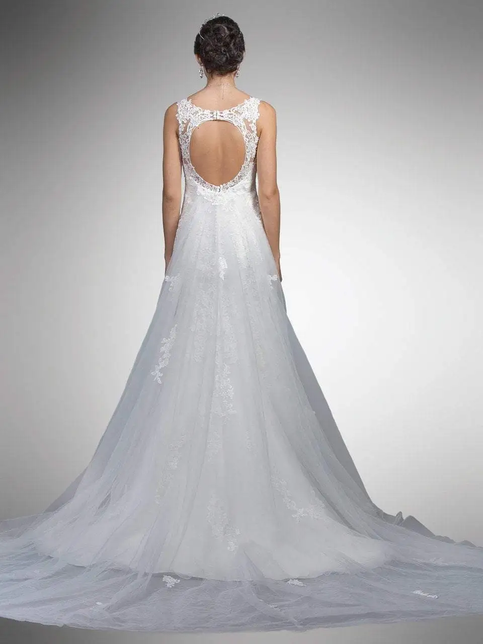 Dancing Queen Bridal - 34 Foliage Lace Ornate Trumpet Gown 2 Dancing Queen Bridal - 34 Foliage Lace Ornate Trumpet Gown - Image 2