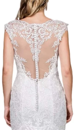 Dancing Queen Bridal - 59 Embroidered Plunging V-neck Mermaid Gown -Hot Sale WEDDING Store dancing queen bridal 59 embroidered plunging v neck mermaid gown wedding dresses 28011897192531