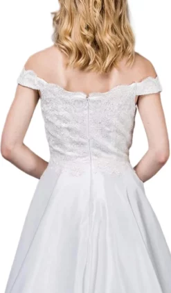 Dancing Queen Bridal - 61 Applique Off-Shoulder A-line Gown -Hot Sale WEDDING Store dancing queen bridal 61 applique off shoulder a line gown wedding dresses 11044923506771