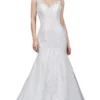 Dancing Queen Bridal - 68 Applique V-neck Trumpet Gown With Train