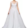 Dancing Queen Bridal - 72 Applique V-neck Ballgown