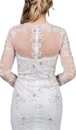 Dancing Queen Bridal - 75 Lace Applique Long Sleeve Trumpet Dress 7 Dancing Queen Bridal - 75 Lace Applique Long Sleeve Trumpet Dress -Hot Sale WEDDING Store dancing queen bridal 75 lace applique long sleeve trumpet dress wedding dresses 11047304757331