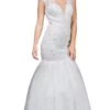 Dancing Queen Bridal - 77 Lace Deep V-neck Trumpet Dress