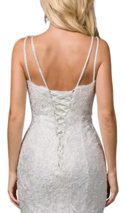 Dancing Queen Bridal - 86 Embroidered Plunging V-neck Trumpet Gown -Hot Sale WEDDING Store dancing queen bridal 86 embroidered plunging v neck trumpet gown wedding dresses 28383494570067