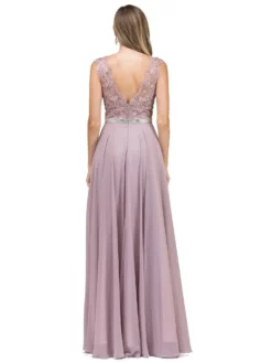 Dancing Queen Bridal - 9675 Illusion-Lace Bodice Chiffon A-Line Dress -Hot Sale WEDDING Store dancing queen bridal 9675 illusion lace bodice chiffon a line dress bridesmaid dresses 5940127858745