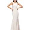 Dancing Queen Bridal - 9757 Sparking Jewel-accented High Scoop Jersey Mermaid Dress
