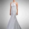 Dancing Queen Bridal - A7003 Beaded Lace Illusion Halter Mermaid Gown
