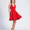Dave & Johnny - 3980 V Neckline Sexy Cutout Back Cocktail Dress