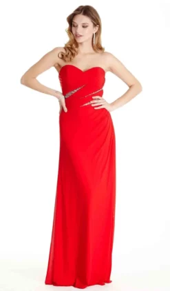 Aspeed Design - Diagonally Embellished Pleated Evening Dress 9 Aspeed Design - Diagonally Embellished Pleated Evening Dress -Hot Sale WEDDING Store diagonally embellished pleated evening dress evening dresses xxs red 29047643111507