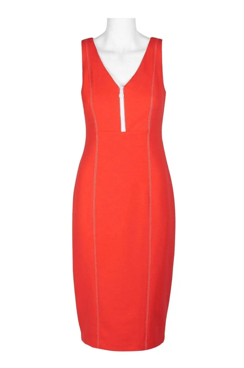 Donna Morgan - D6010M V-neck Stretch Crepe Sheath Dress 3 Donna Morgan - D6010M V-neck Stretch Crepe Sheath Dress - Image 3