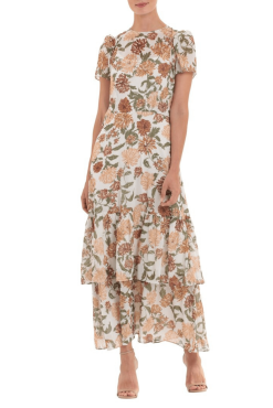 Donna Morgan D7813M - Floral Printed Maxi Dress