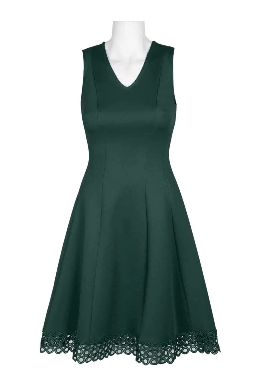 Donna Ricco - DR50487 V Neck Sleeveless Cocktail Dress With Lace Hem 3 Donna Ricco - DR50487 V Neck Sleeveless Cocktail Dress With Lace Hem - Image 3