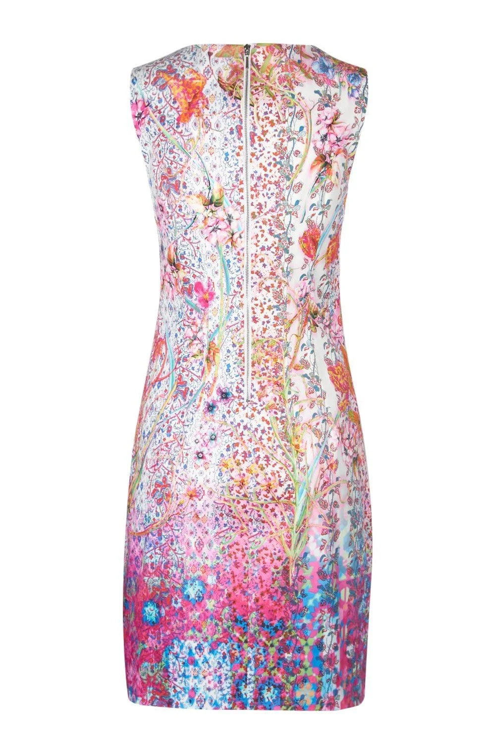Elie Tahari - E6033607 Multi-Print Jewel Neck Sheath Dress 4 Elie Tahari - E6033607 Multi-Print Jewel Neck Sheath Dress - Image 4