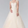 Elizabeth K Bridal - GL2202 Embroidered Ruched Bridal Dress