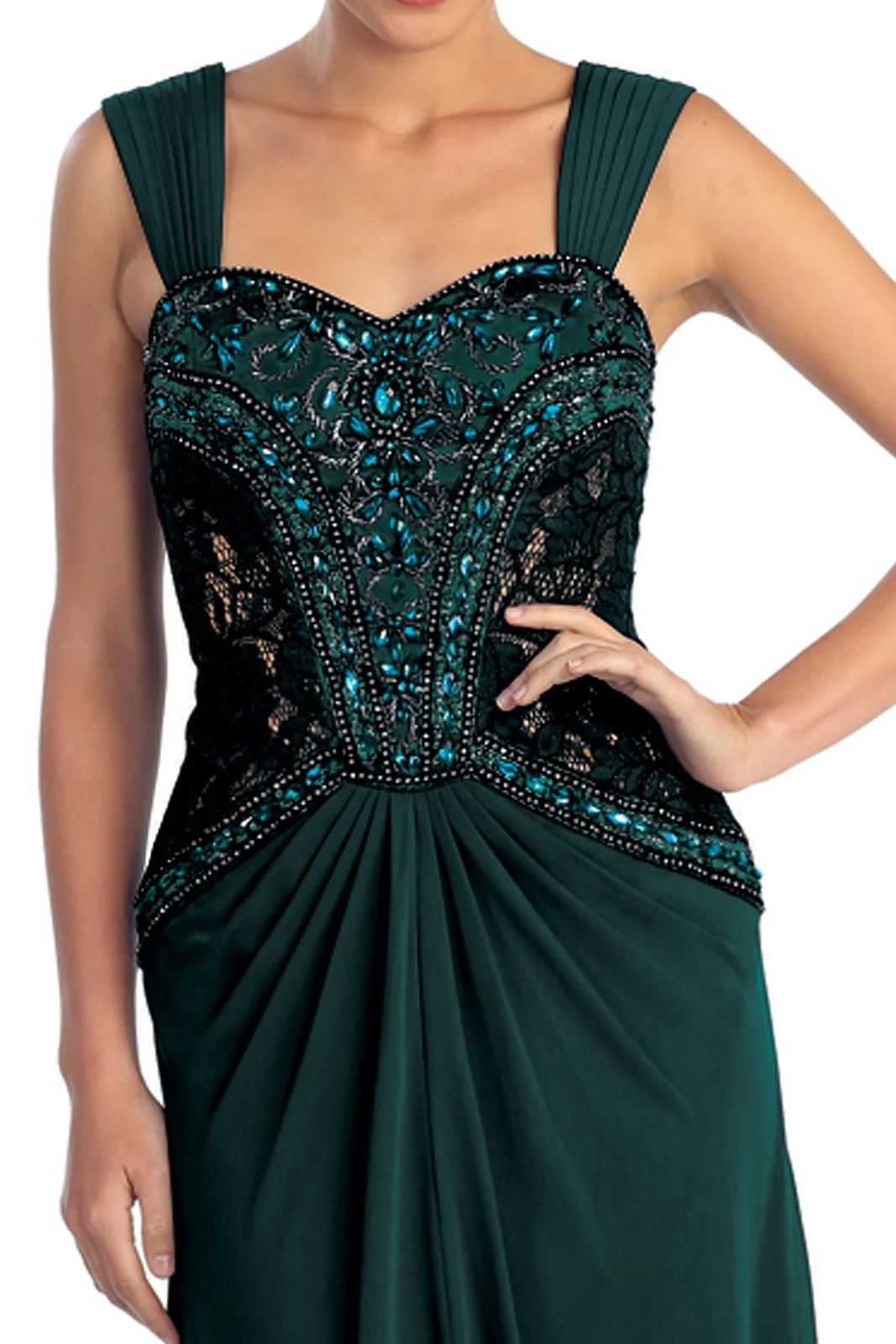 Elizabeth K - GL1005 Intricate Beaded Sweetheart A-Line Gown 2 Elizabeth K - GL1005 Intricate Beaded Sweetheart A-Line Gown - Image 2