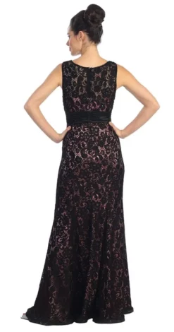 Elizabeth K - GL1101 Lace Embellished Bateau Neck Sheath Dress -Hot Sale WEDDING Store elizabeth k gl1101 lace embellished bateau neck sheath dress special occasion dress 5412549754937