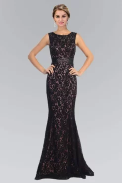 Elizabeth K - GL1101 Lace Embellished Bateau Neck Sheath Dress -Hot Sale WEDDING Store elizabeth k gl1101 lace embellished bateau neck sheath dress special occasion dress xs blk d rose 5412549722169