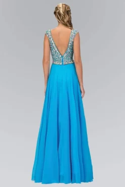 Elizabeth K - GL1130 Bejeweled Cap Sleeve Ruched V-Neck Dress -Hot Sale WEDDING Store elizabeth k gl1130 bejeweled cap sleeve ruched v neck dress special occasion dress 28964251435091