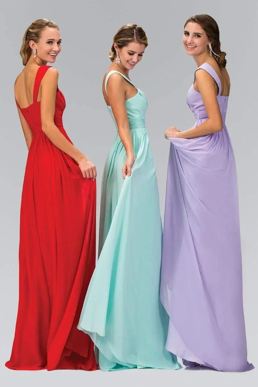 Elizabeth K - GL1386 Sleeveless Shoulder Straps Chiffon Long Dress 2 Elizabeth K - GL1386 Sleeveless Shoulder Straps Chiffon Long Dress - Image 2