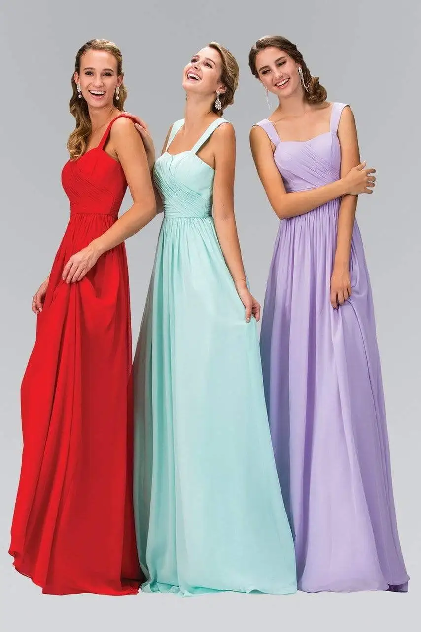 Elizabeth K - GL1386 Sleeveless Shoulder Straps Chiffon Long Dress 1 Elizabeth K - GL1386 Sleeveless Shoulder Straps Chiffon Long Dress