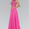Elizabeth K - GL1410 Beaded Bateau Neck A-Line Gown