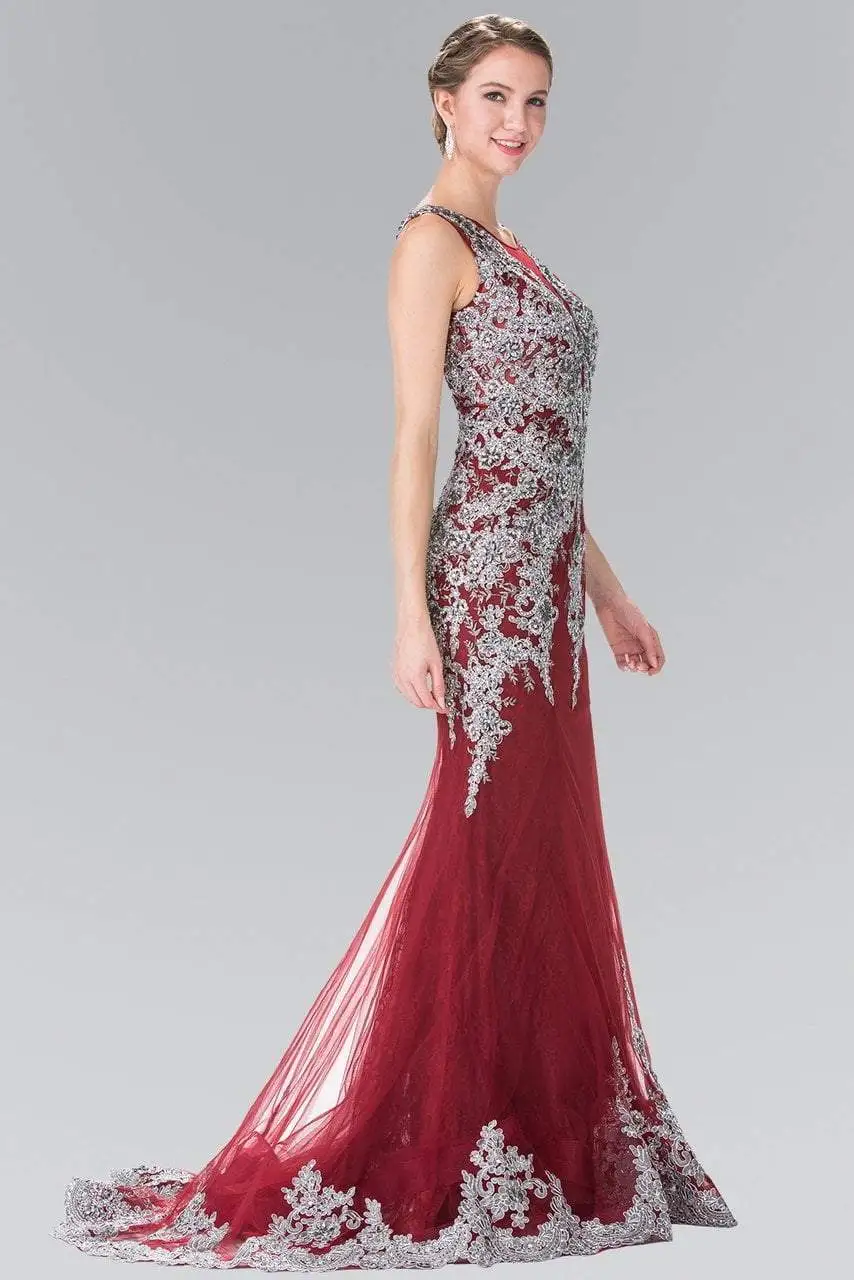 Elizabeth K - GL1462 Ornate Lace Illusion Trumpet Gown 4 Elizabeth K - GL1462 Ornate Lace Illusion Trumpet Gown - Image 4