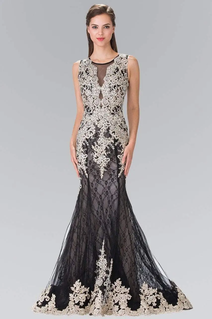 Elizabeth K - GL1462 Ornate Lace Illusion Trumpet Gown 5 Elizabeth K - GL1462 Ornate Lace Illusion Trumpet Gown - Image 5