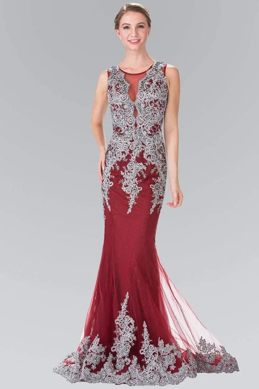 Elizabeth K - GL1462 Ornate Lace Illusion Trumpet Gown 3 Elizabeth K - GL1462 Ornate Lace Illusion Trumpet Gown - Image 3