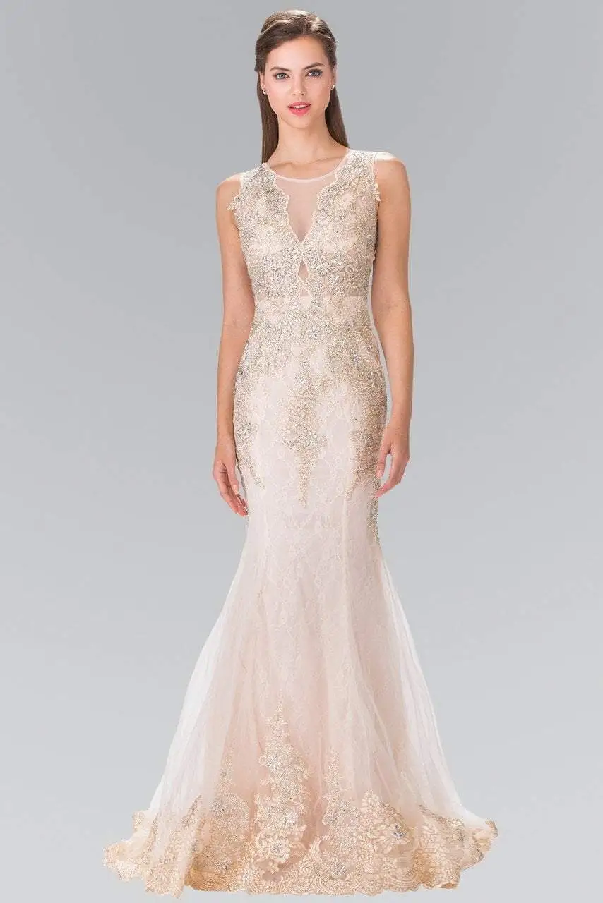 Elizabeth K - GL1462 Ornate Lace Illusion Trumpet Gown 7 Elizabeth K - GL1462 Ornate Lace Illusion Trumpet Gown - Image 7