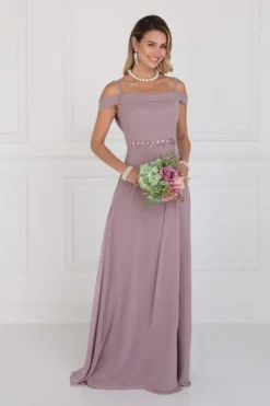 Elizabeth K - GL1522 Draped Cowl Back A-Line Chiffon Gown -Hot Sale WEDDING Store elizabeth k gl1522 draped cowl back a line chiffon gown bridesmaid dresses xs mauve 28724003176531