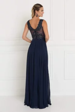 Elizabeth K - GL1566 Beaded Square Neck Chiffon A-line Dress -Hot Sale WEDDING Store elizabeth k gl1566 beaded square neck chiffon a line dress special occasion dress 28773681135699