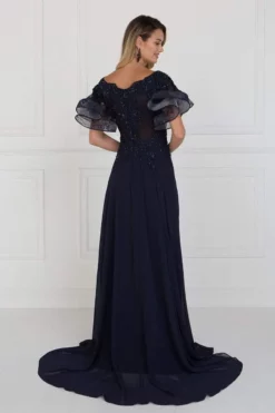 Elizabeth K - GL1587 Short Butterfly Sleeve Floral Lace A-Line Gown -Hot Sale WEDDING Store elizabeth k gl1587 short butterfly sleeve floral lace a line gown special occasion dress 5412920164409