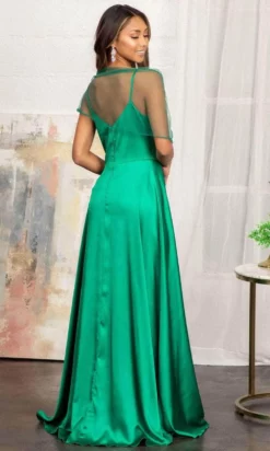 Elizabeth K GL1993 - Spaghetti Strap V-Neck Prom Dress With Slit -Hot Sale WEDDING Store elizabeth k gl1993 spaghetti strap v neck prom dress with slit special occasion dress 30081942061139