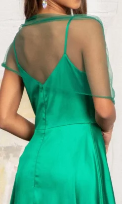 Elizabeth K GL1993 - Spaghetti Strap V-Neck Prom Dress With Slit -Hot Sale WEDDING Store elizabeth k gl1993 spaghetti strap v neck prom dress with slit special occasion dress 30081942192211