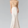 Elizabeth K - GL2226 Embroidered High Neck Trumpet Gown
