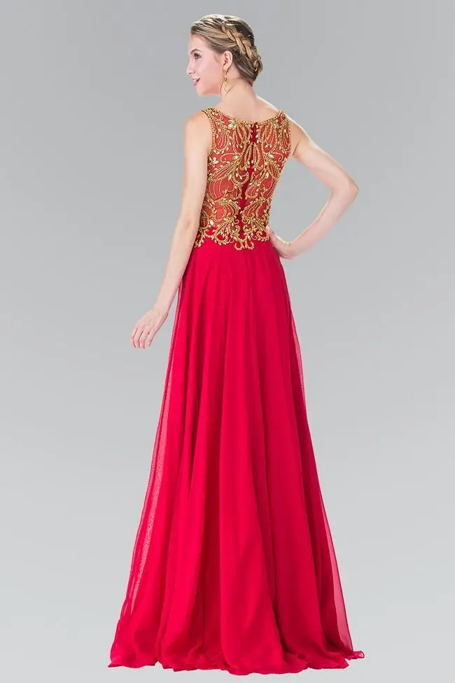 Elizabeth K - GL2274 Embellished Sleeveless Long Dress 4 Elizabeth K - GL2274 Embellished Sleeveless Long Dress - Image 4
