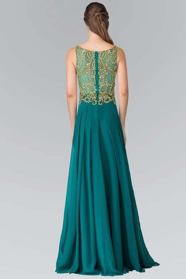 Elizabeth K - GL2274 Embellished Sleeveless Long Dress 2 Elizabeth K - GL2274 Embellished Sleeveless Long Dress - Image 2