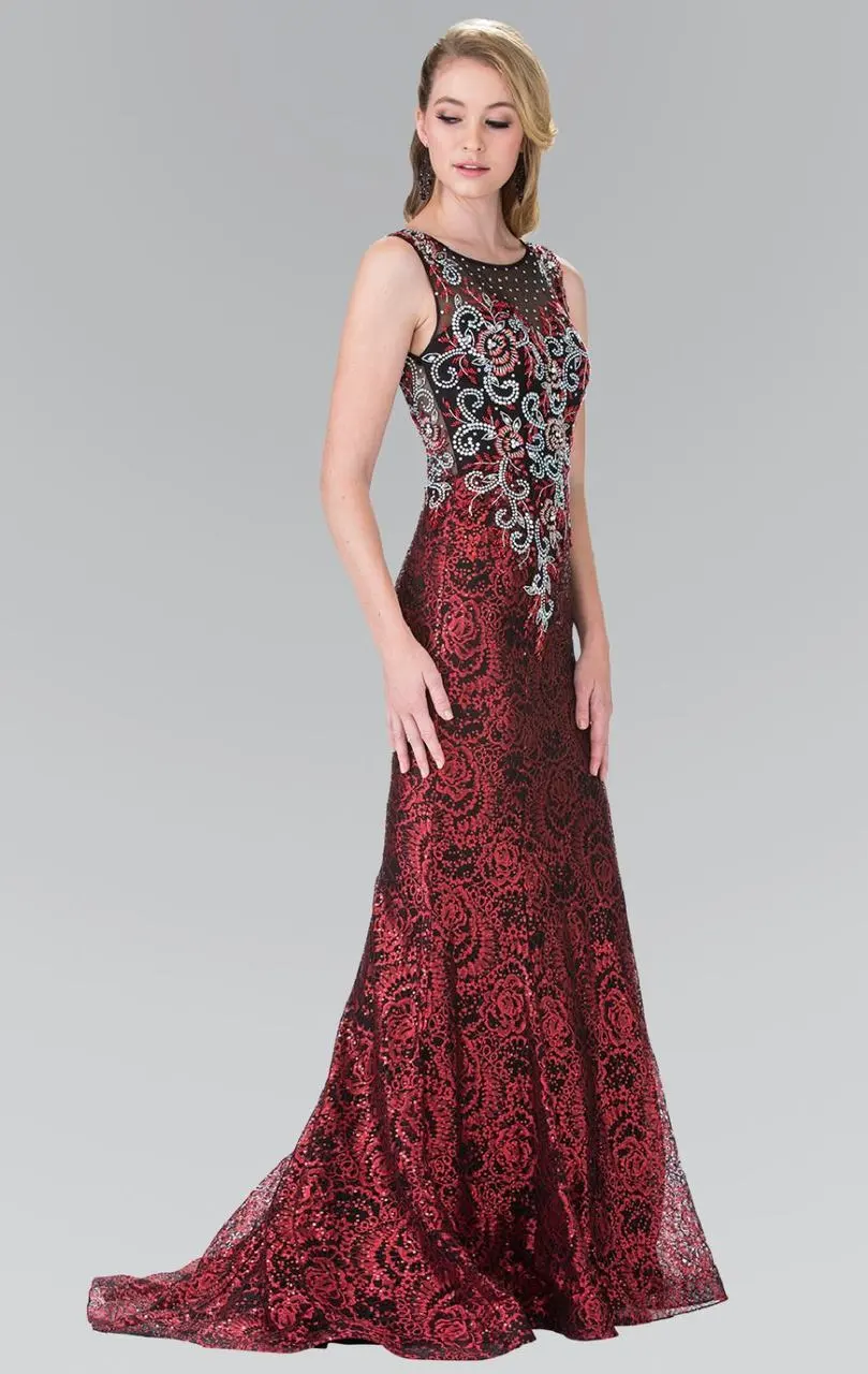 Elizabeth K - GL2341 Sleeveless Beaded Long Dress 2 Elizabeth K - GL2341 Sleeveless Beaded Long Dress - Image 2