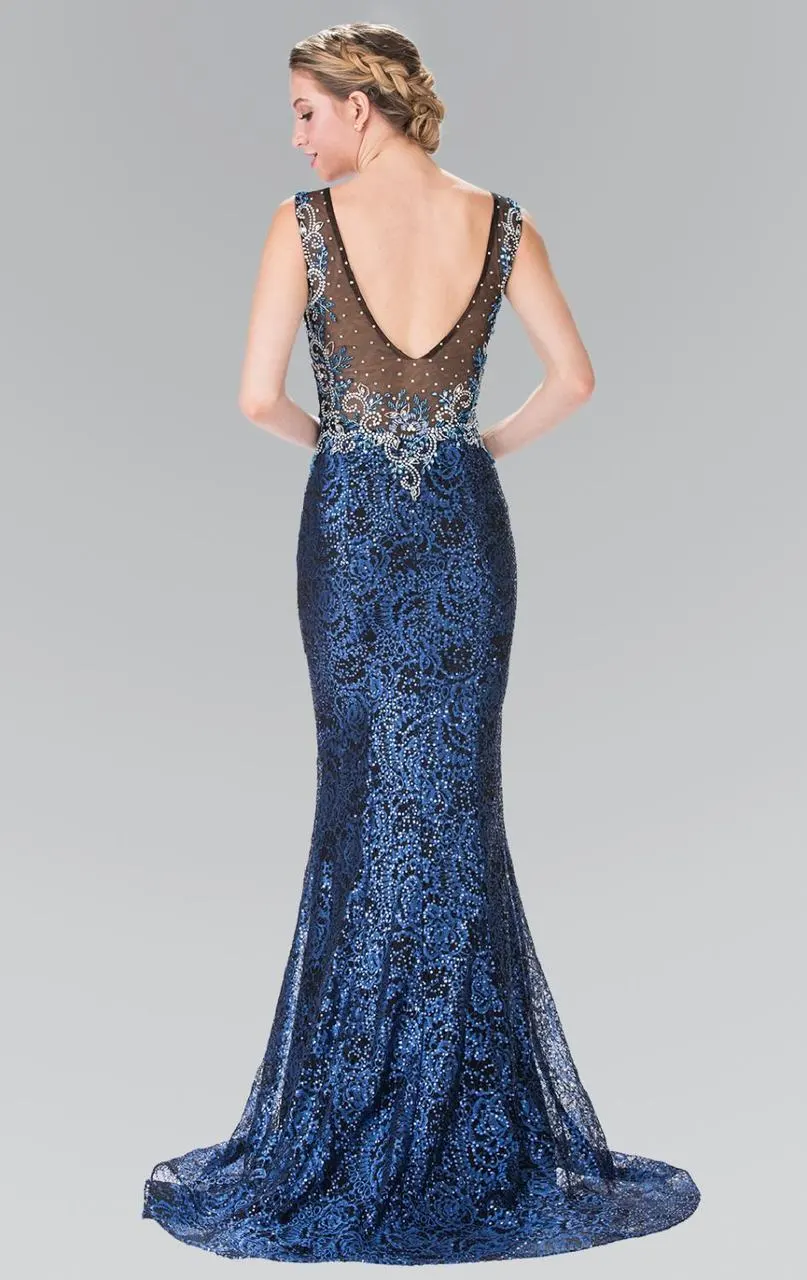 Elizabeth K - GL2341 Sleeveless Beaded Long Dress 4 Elizabeth K - GL2341 Sleeveless Beaded Long Dress - Image 4