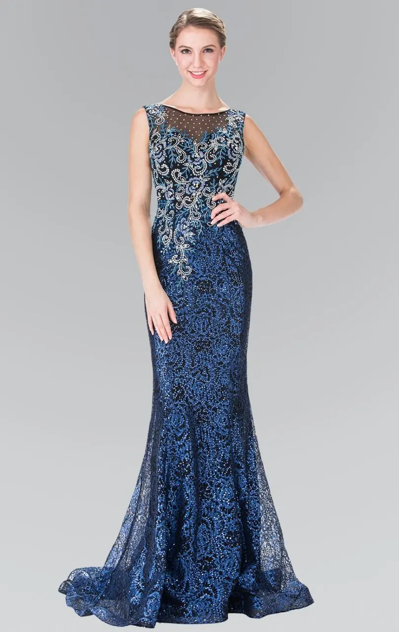 Elizabeth K - GL2341 Sleeveless Beaded Long Dress 3 Elizabeth K - GL2341 Sleeveless Beaded Long Dress - Image 3