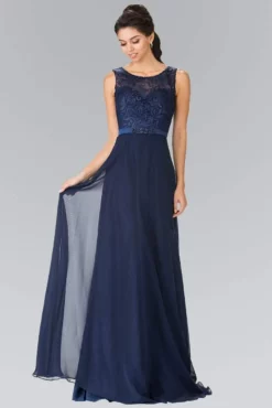 Elizabeth K - GL2364 Embroidered Illusion Top Chiffon A Line Dress 24 Elizabeth K - GL2364 Embroidered Illusion Top Chiffon A Line Dress -Hot Sale WEDDING Store elizabeth k gl2364 embroidered illusion top chiffon a line dress bridesmaid dresses xs navy 5412121018425