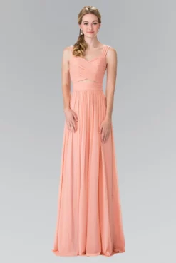 Elizabeth K - GL2366 Ruched Sweetheart Bodice Long Chiffon Gown -Hot Sale WEDDING Store elizabeth k gl2366 ruched sweetheart bodice long chiffon gown bridesmaid dresses xs coral 5412152082489