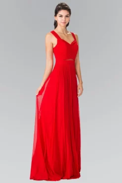 Elizabeth K - GL2366 Ruched Sweetheart Bodice Long Chiffon Gown -Hot Sale WEDDING Store elizabeth k gl2366 ruched sweetheart bodice long chiffon gown bridesmaid dresses xs red 5412152016953