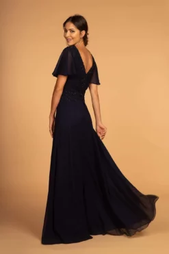 Elizabeth K - GL2520 Embroidered V-Neck A-Line Evening Gown 13 Elizabeth K - GL2520 Embroidered V-Neck A-Line Evening Gown -Hot Sale WEDDING Store elizabeth k gl2520 embroidered v neck a line evening gown special occasion dress 28806903103571