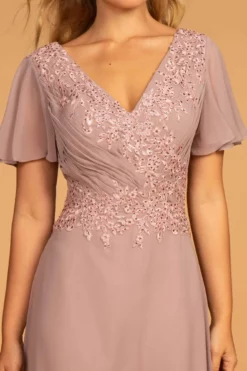 Elizabeth K - GL2520 Embroidered V-Neck A-Line Evening Gown 10 Elizabeth K - GL2520 Embroidered V-Neck A-Line Evening Gown -Hot Sale WEDDING Store elizabeth k gl2520 embroidered v neck a line evening gown special occasion dress 28806910902355