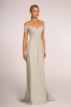 Elizabeth K - GL2550 Pleated Off-Shoulder Chiffon A-line Dress 16 Elizabeth K - GL2550 Pleated Off-Shoulder Chiffon A-line Dress -Hot Sale WEDDING Store elizabeth k gl2550 pleated off shoulder chiffon a line dress bridesmaid dresses xs sage 6259104546873