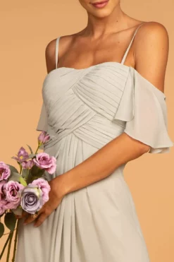 Elizabeth K - GL2615 Pleated Straight Across Neck Chiffon Dress 16 Elizabeth K - GL2615 Pleated Straight Across Neck Chiffon Dress -Hot Sale WEDDING Store elizabeth k gl2615 pleated straight across neck chiffon dress bridesmaid dresses 28801353023571