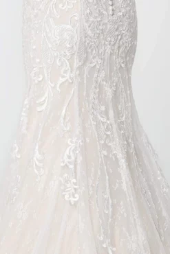 Elizabeth K - GL2820 Embellished Lace Deep V-neck Trumpet Gown -Hot Sale WEDDING Store elizabeth k gl2820 embellished lace deep v neck trumpet gown wedding dresses 12068167286867