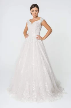 Elizabeth K - GL2823 Embellished Lace A-line Wedding Gown
